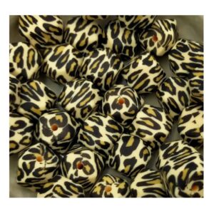 Hexágonos de silicona Leopardo 14mm